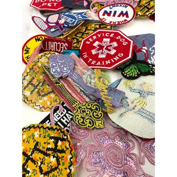 150 PC Assorted Sewing Applique Patches Iron on Sew On NEW Mixed Sequin Crafting - Picture 9 of 16